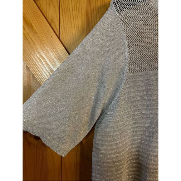 Christopher & Banks Woman's Sweater Size XL Silver Sparkle Holiday New Year's nw - Picture 2 of 5